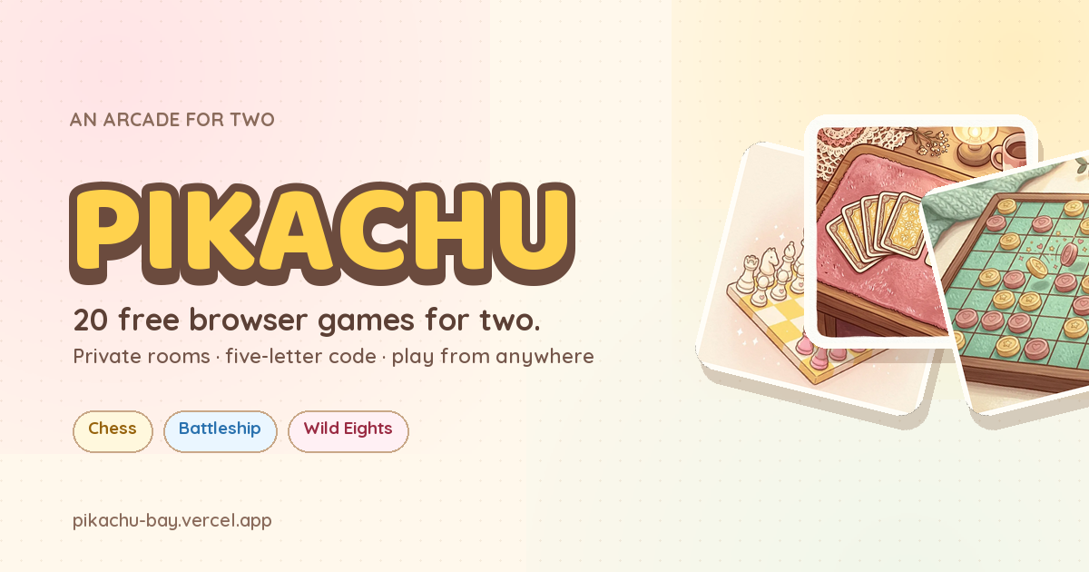 Pikachu Photo Pikachu Arcade — Free Two-Player Browser Games